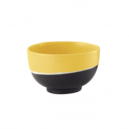 SARAH LAVOINE GLASSWARE YELLOW Striped Bowl