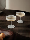 Ripple Champagne Saucers, Frosted