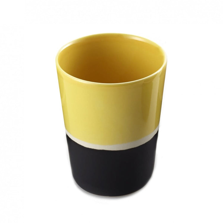SARAH LAVOINE GLASSWARE YELLOW Striped Cup
