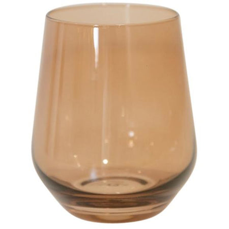 Estelle Stemless Wine Glass, Set of 6 (Amber)